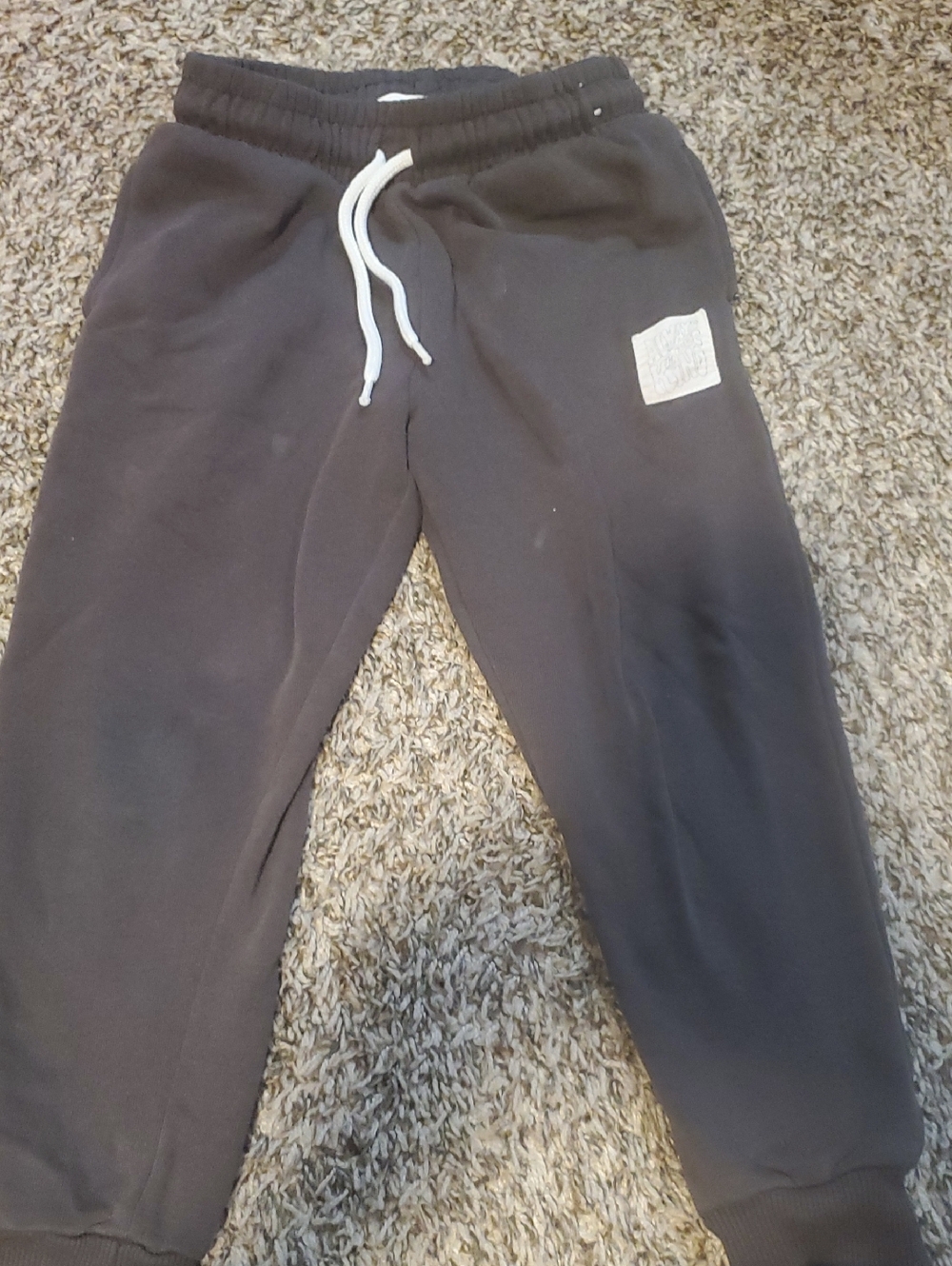 Kids Black Jogger Sweatpants with Drawstring
